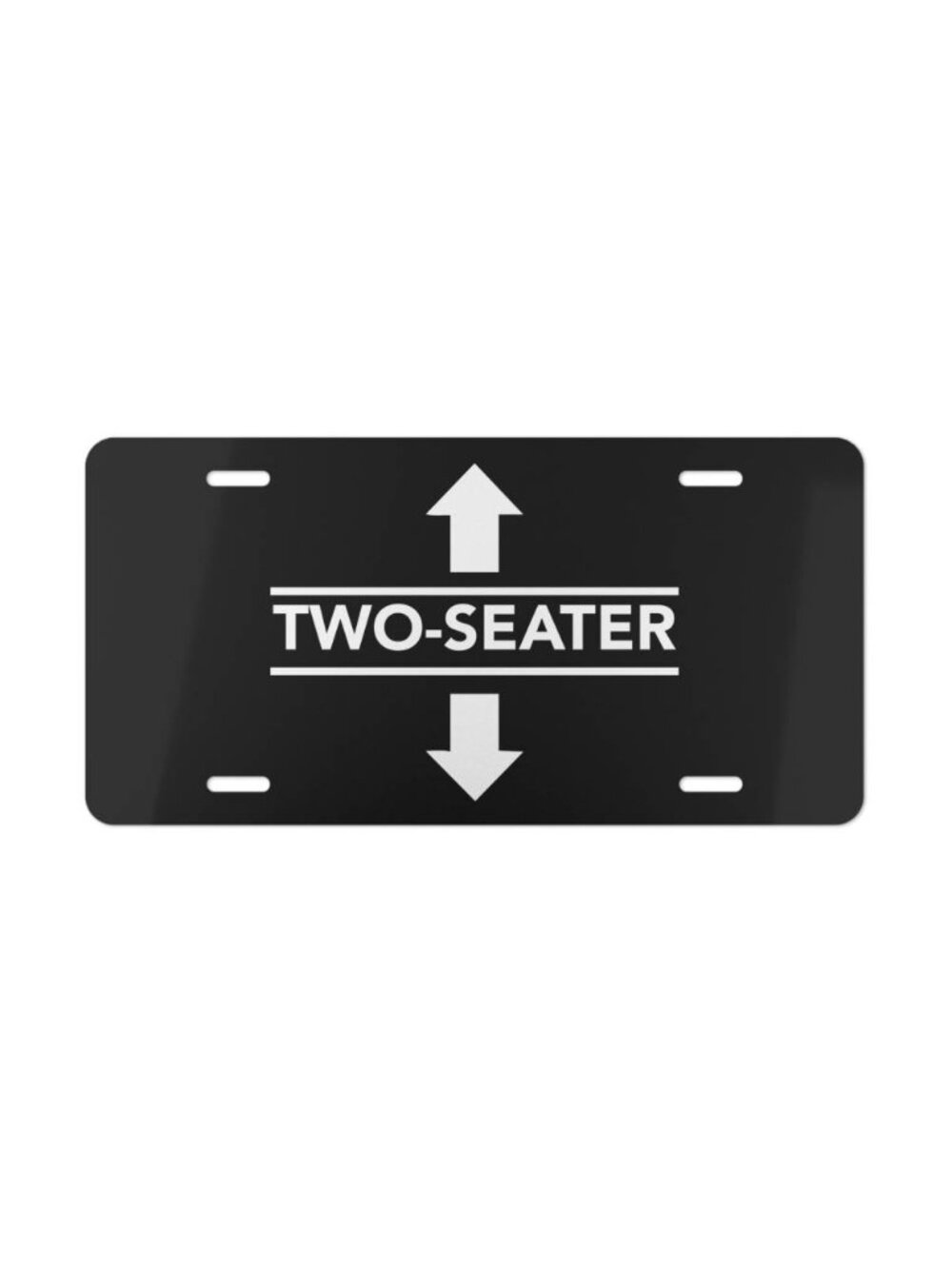 Two Seater Arrows Funny College Logo Vanity License Plate USA